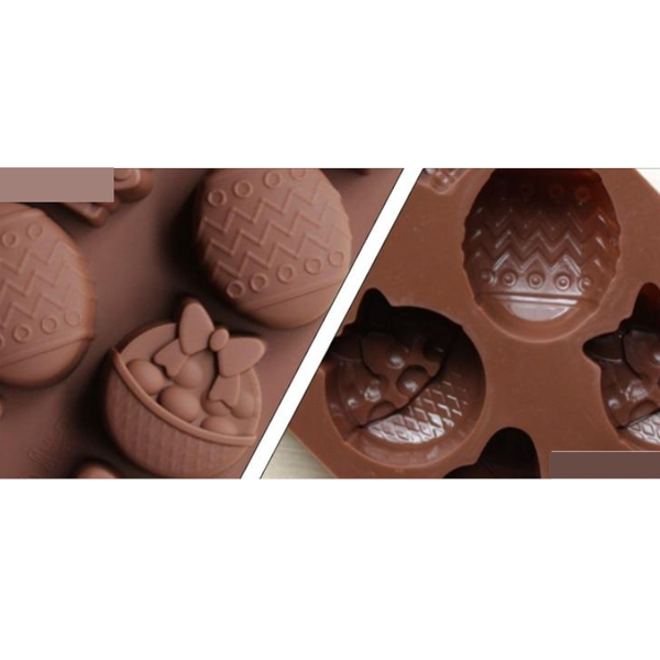 Easter Silicone Mold Diy Chocolate Eggs Bunny Ice Cube Mould Sugarcraft & Chocolate Moulds
