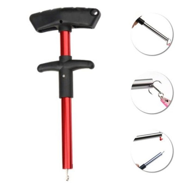 Easy Stainless Steel Fish Hook Remover Minimizing Injuries Fishing Tool Red Pliers & Hook Removers