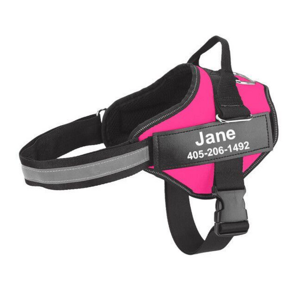 Easy Snap Reflective Dog Harness With Custom Id Patch Harnesses