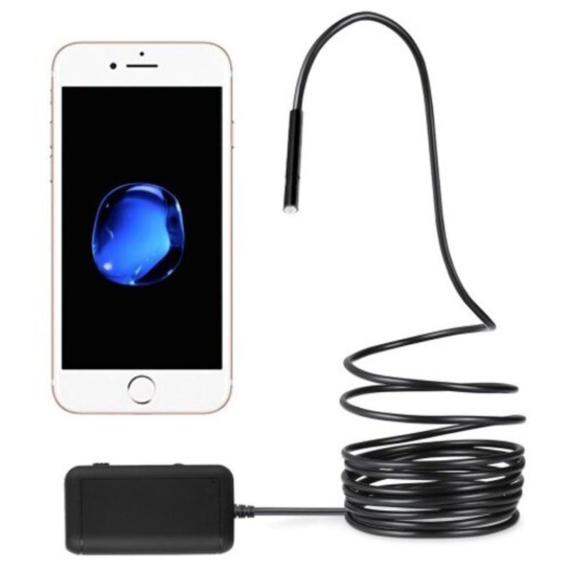 Eazmaker F220 Wireless Wifi Endoscope 5.0Mp Hd Borescope Inspection Snake Camera With 5.5Mm Diameter Measurement Range Black Other Electronics