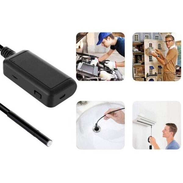 Eazmaker F220 Wireless Wifi Endoscope 5.0Mp Hd Borescope Inspection Snake Camera With 5.5Mm Diameter Measurement Range Black Other Electronics