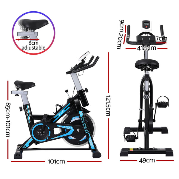 Everfit Spin Bike Magnetic Exercise 13Kg Flywheel Fitness 150Kg Capacity Exercise Bikes