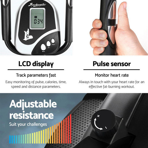 Everfit 5In1 Elliptical Cross Trainer Exercise Bike Bicycle Home Gym Fitness Machine Running Walking Elliptical Trainers