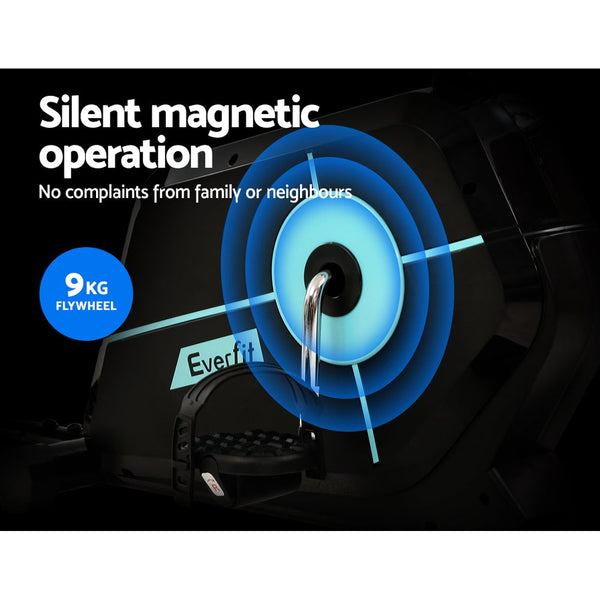 Everfit Magnetic Recumbent Exercise Bike Fitness Cycle Trainer Gym Equipment Exercise Bikes