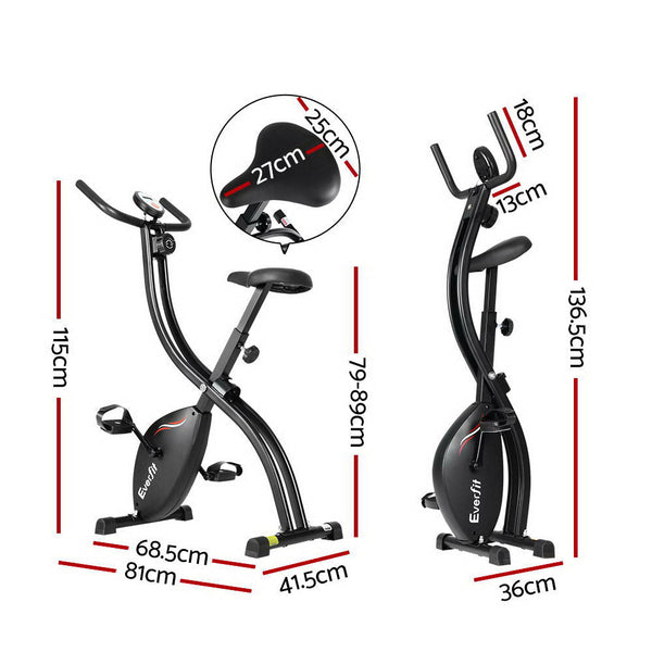 Everfit Exercise Bike X Bike Folding Magnetic Bicycle Cycling Flywheel Fitness Machine Exercise Bikes