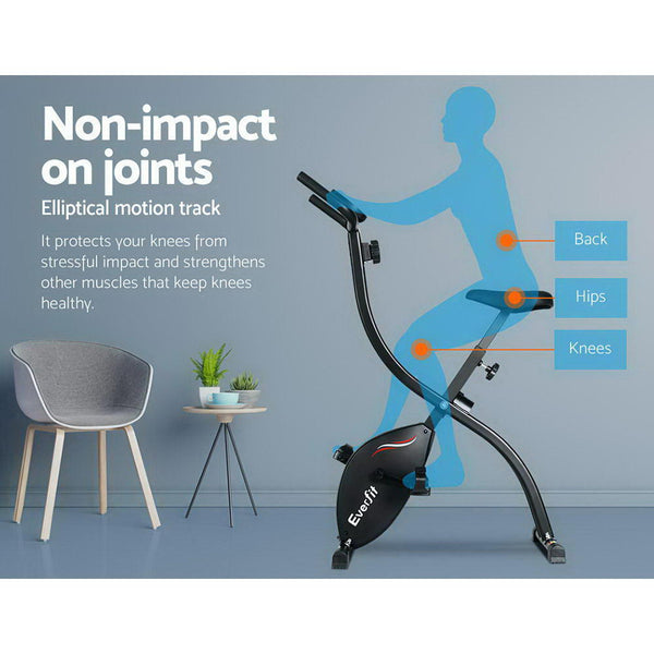 Everfit Exercise Bike X Bike Folding Magnetic Bicycle Cycling Flywheel Fitness Machine Exercise Bikes