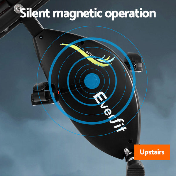 Everfit Folding Exercise Bike Magnetic X Bike Indoor Cycling Resistance Rope Exercise Bikes