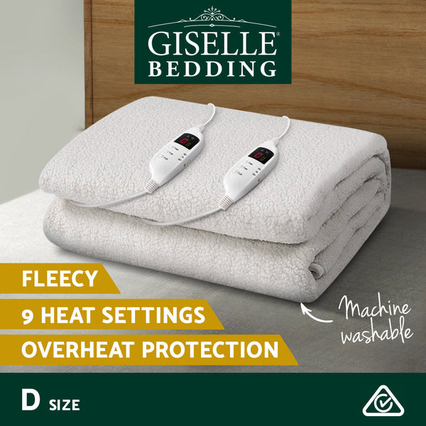 Giselle Double Size Electric Blanket Fleece Electric Blankets
