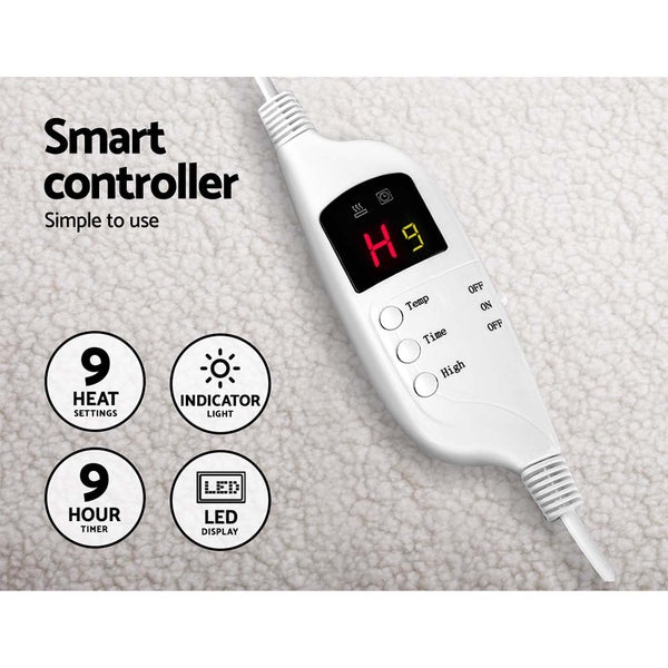 Giselle Queen Size Electric Blanket Fleece Electric Blankets