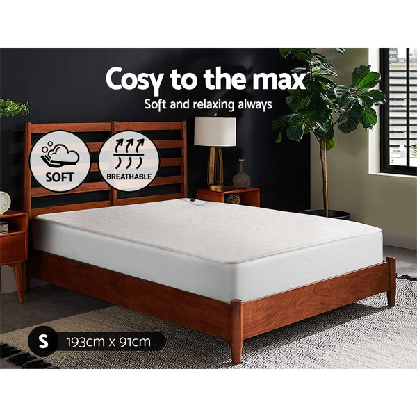 Giselle Single Size Electric Blanket Fleece Electric Blankets