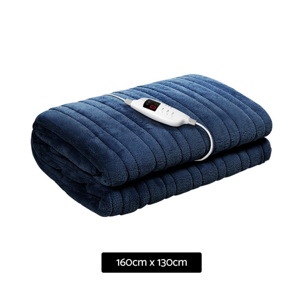 Giselle Electric Throw Blanket Navy Electric Blankets
