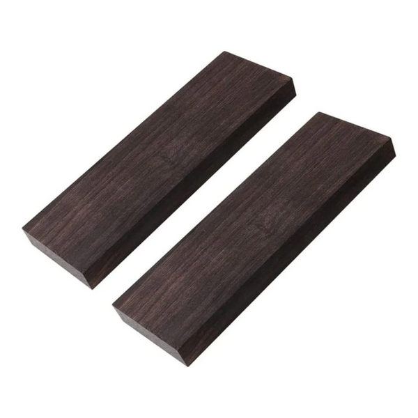 2 Pcs Ebony Wood Blanks For Diy Musical Instruments & Crafts