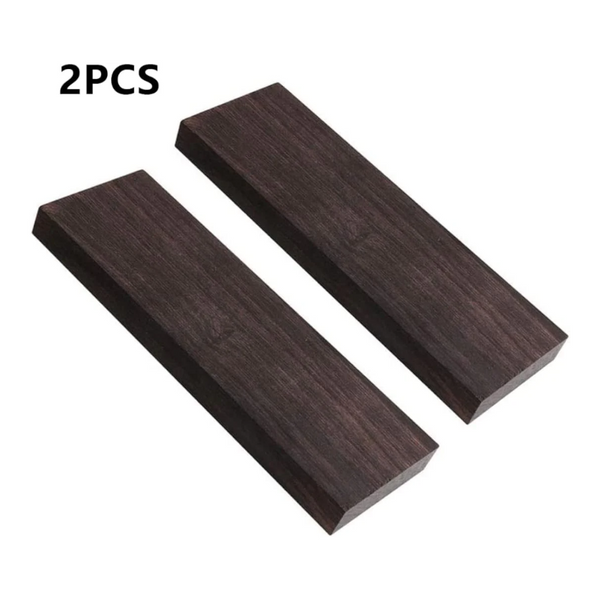 2 Pcs Ebony Wood Blanks For Diy Musical Instruments & Crafts Wooden Pieces & Craft Sticks