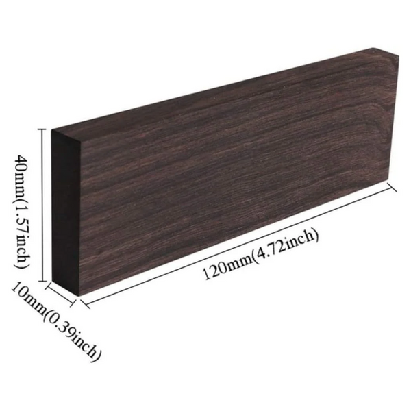 2 Pcs Ebony Wood Blanks For Diy Musical Instruments & Crafts Wooden Pieces & Craft Sticks
