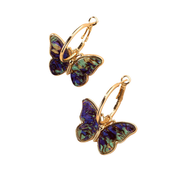Alloy Advent Calendars With Electroplated Colourful Butterfly Studs Seasonal Decorations