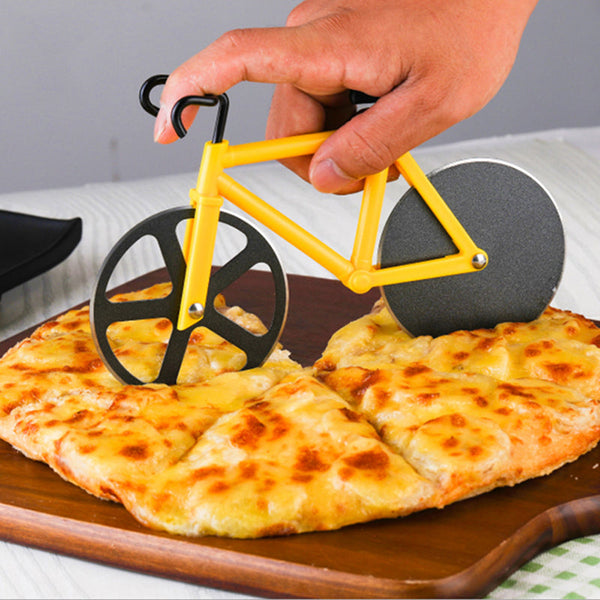 Novelty Cute Stainless Steel Bicycle Pizza Cutter Kitchen Gadget Pastry Cutters
