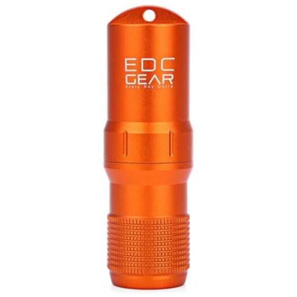 Gear Waterproof Aluminum Capsule Seal Bottle Orange Pill Boxes