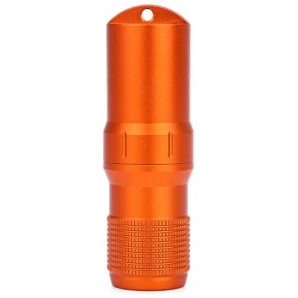 Gear Waterproof Aluminum Capsule Seal Bottle Orange Pill Boxes