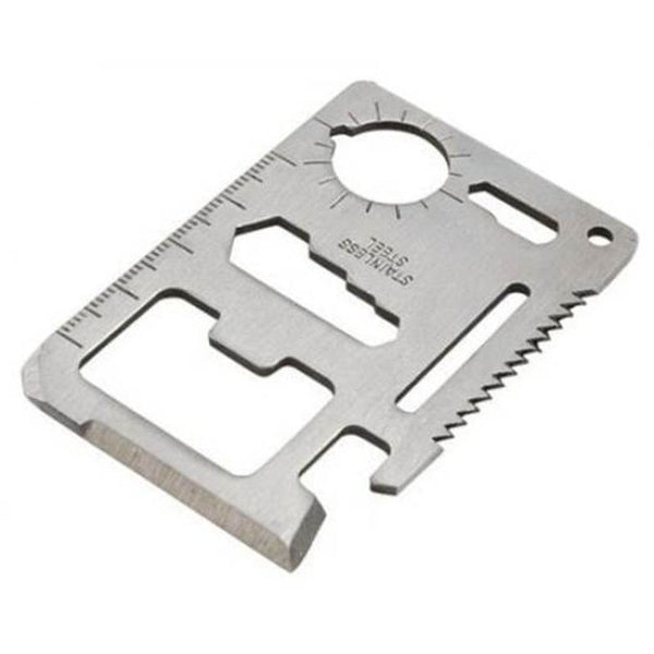 Multifunctional Camping Hiking Sos Survival Rescue Emergency Tools Card Silver Multi Tools
