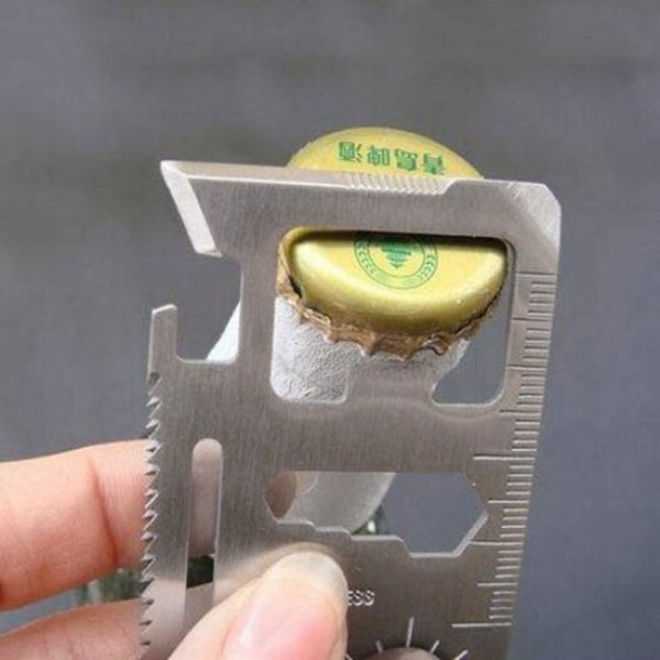 Multifunctional Camping Hiking Sos Survival Rescue Emergency Tools Card Silver Multi Tools