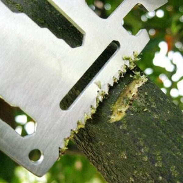 Multifunctional Camping Hiking Sos Survival Rescue Emergency Tools Card Silver Multi Tools