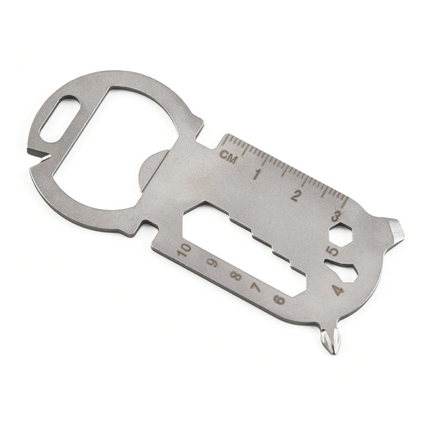 Key Tool Keychain Multi Bottle Opener Screwdriver Hex Wrench Ruler
