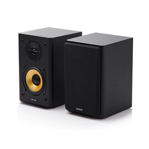 R1000t4 Ultra-Stylish Active Bookself Speaker Uncompromising Sound Quality For Home Entertainment Theatre 4Inch Bass Driver Speakers Black