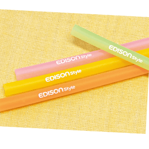Edison Mama Resealable Silicone Zipper Straw Pink/Yellow Baby Utensils