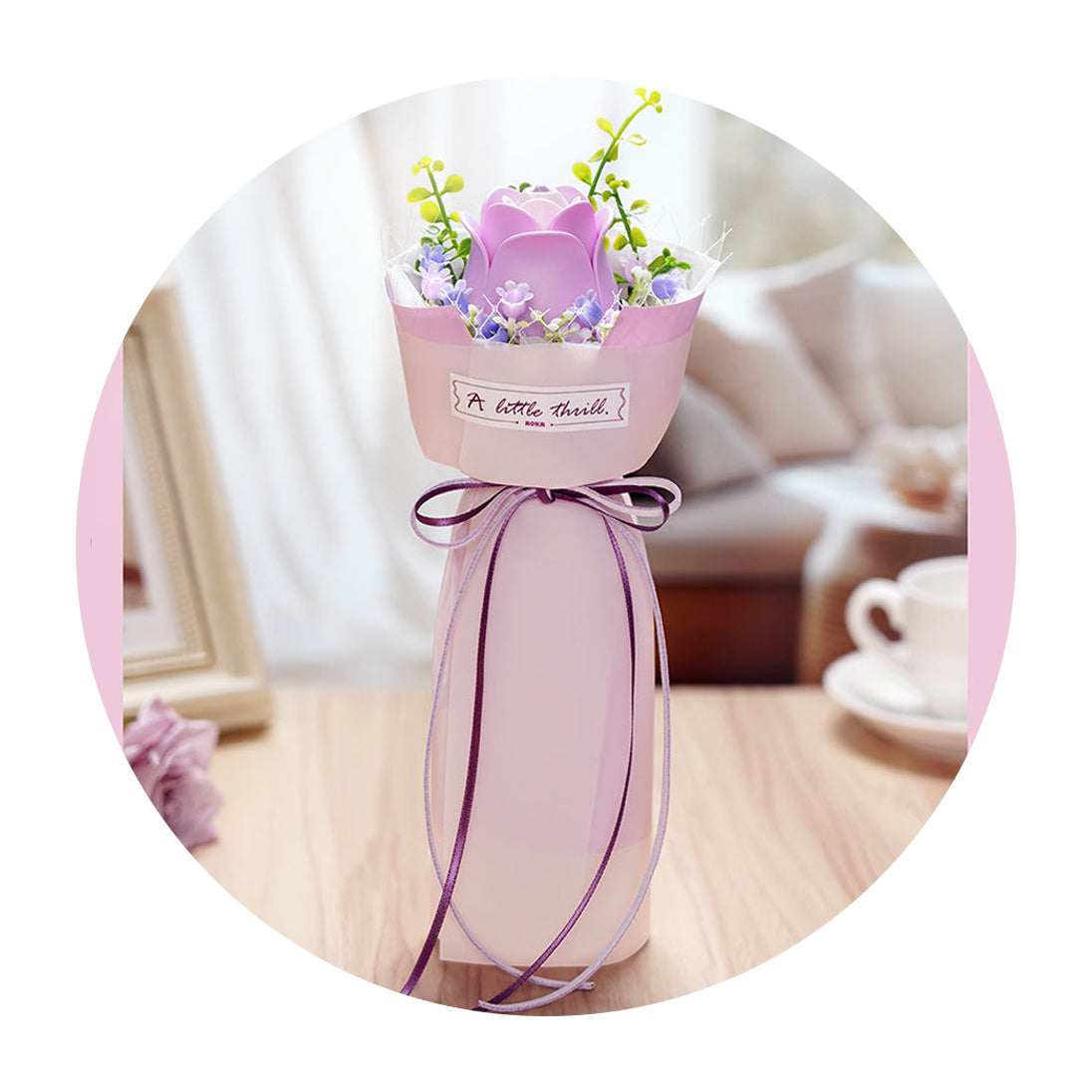 Robotime Flower 3D Puzzle Model Kits For Adults To Build Artificial Flowers Home Bedroom Living Room Decor Gifts Women Valentine Purple Rose Af021 Puz