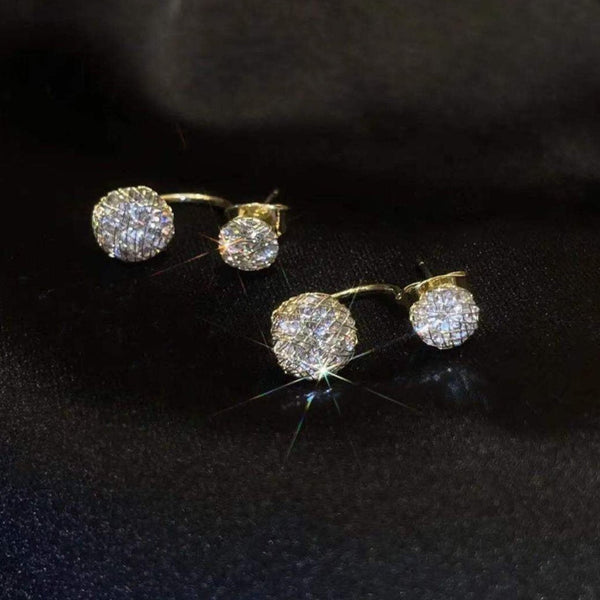 Veile Studios Super Full Inlaid Zircon Mesh Fashionable Temperament For Women Earrings