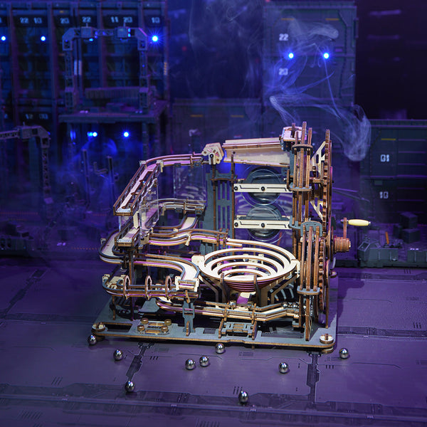 Puzzles Robotime Rokr Marble Night City 3D Wooden Puzzle Games Assembly Waterwheel Model Toys For Children Kids Birthday Gift