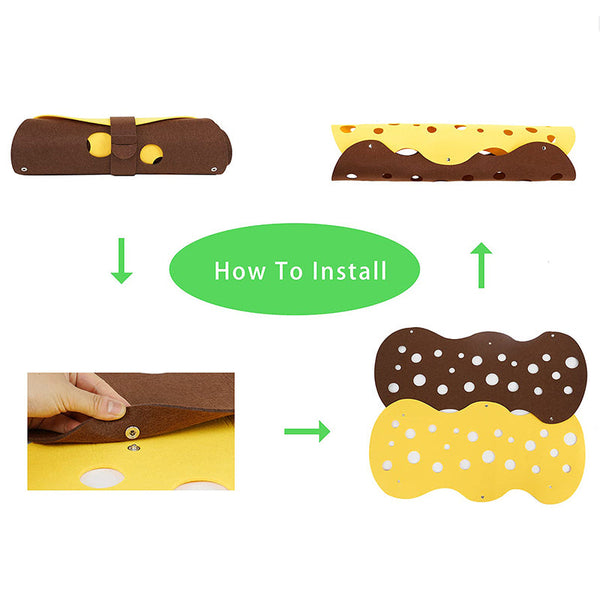 Collapsible Felt Cat Tunnel Nest Interactive Toys Cat Toys