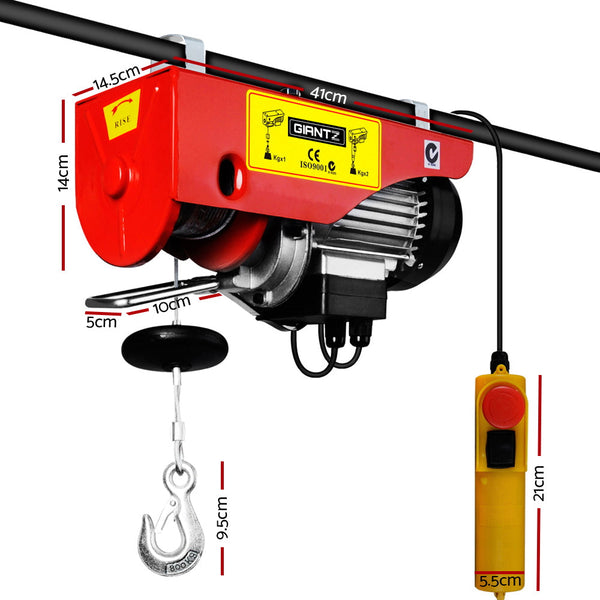 Giantz 1300W Electric Hoist Winch Tow Bars & Winches