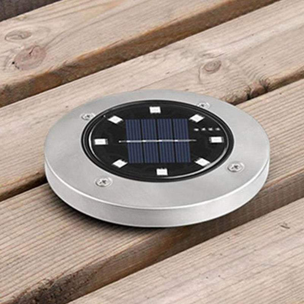 Garden Ground Lights Eight Led Solar Powered In Lawn Outdoor Landscape & Walkway Lights