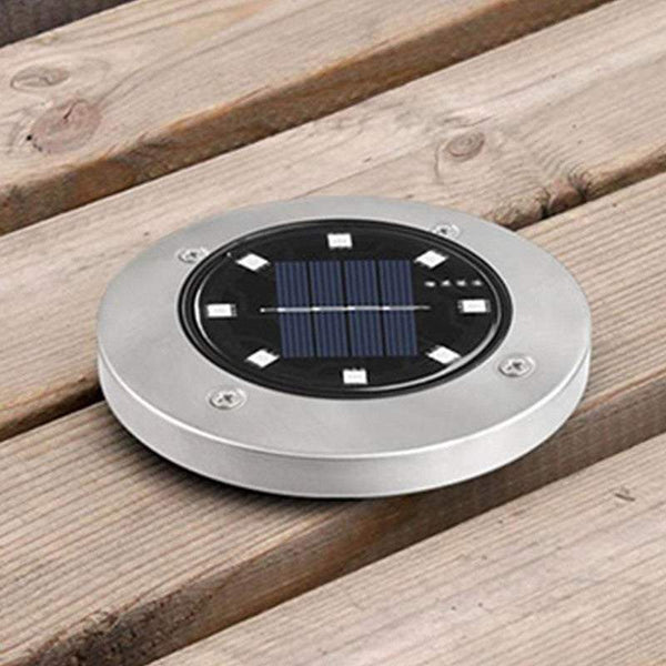 Garden Ground Lights Eight Led Solar Powered In Lawn Outdoor