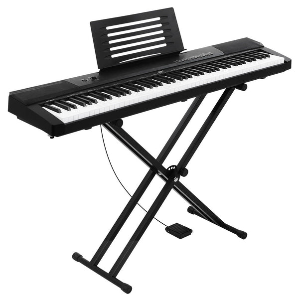 Alpha 88 Keys Electronic Piano Keyboard Electric Holder Music Stand Touch Sensitive With Sustain Pedal Electronic Keyboards
