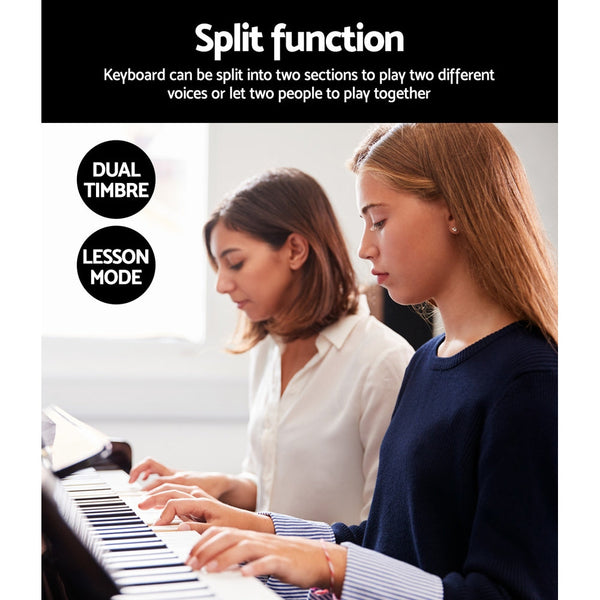 Alpha 88 Keys Electronic Piano Keyboard Electric Holder Music Stand Touch Sensitive With Sustain Pedal Electronic Keyboards