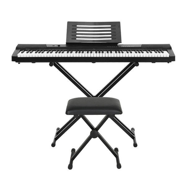 Alpha 88 Keys Electronic Piano Keyboard Digital Electric W/ Stand Stool Pedal Electronic Keyboards