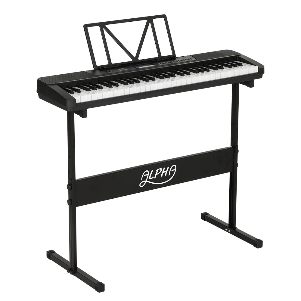 Alpha 61 Keys Electronic Piano Keyboard Digital Electric W/ Stand Touch Sensitive Electronic Keyboards