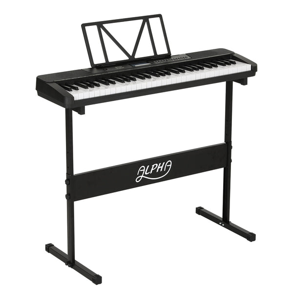Alpha 61 Keys Electronic Piano Keyboard Digital Electric W/ Stand Touch Sensitive Electronic Keyboards