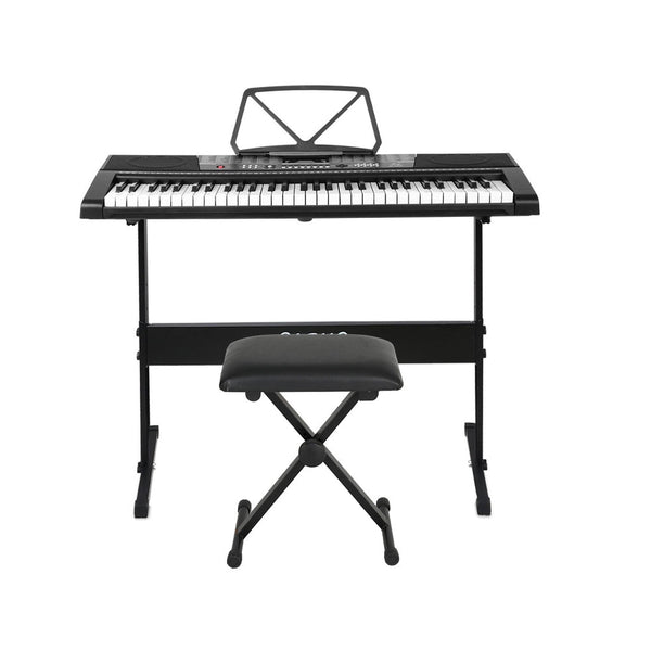 Alpha 61 Keys Electronic Piano Keyboard Digital Electric W/ Stand Stool Electronic Keyboards
