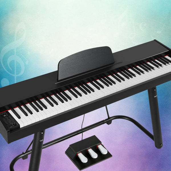 Alpha 88 Keys Electronic Piano Keyboard Digital Electric W/ Stand Full Weighted Electronic Keyboards