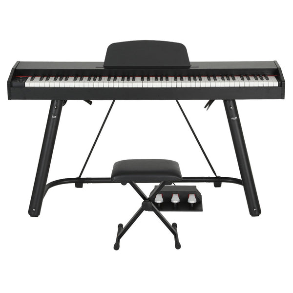Alpha 88 Keys Electronic Piano Keyboard Digital Electric W/ Stand Stool Weighted Electronic Keyboards