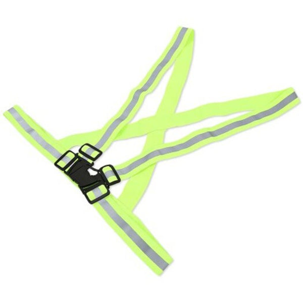 Elastic Night Sports Vests Traffic Safety Reflective Straps Emerald Green Safety Vests