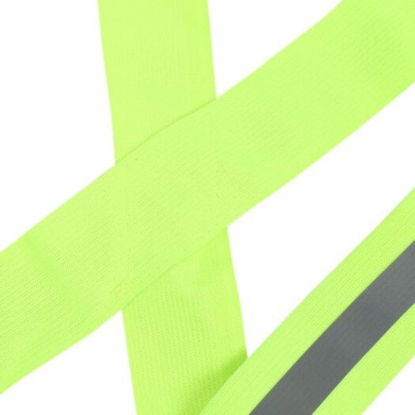 Elastic Night Sports Vests Traffic Safety Reflective Straps Emerald Green Safety Vests