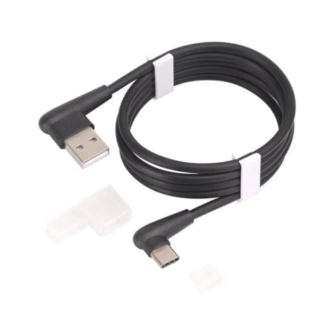 Elbow 2A Usb Type C Charging Sync Data Cable For Xiaomi / Huawei Samsung Black