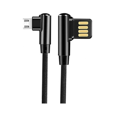 Elbow Micro Usb Charge Sync Cable Black