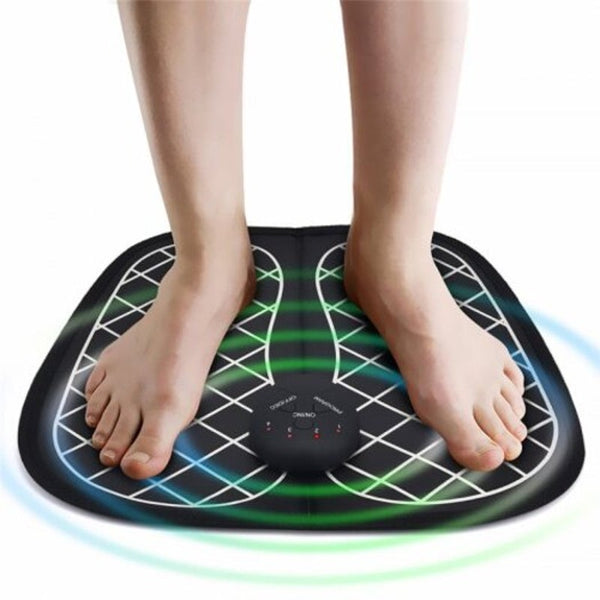 Electric Foot Massager Pad Feet Muscle Stimulator Mat Improve Blood Circulation Alleviate Pain Care Black Massagers