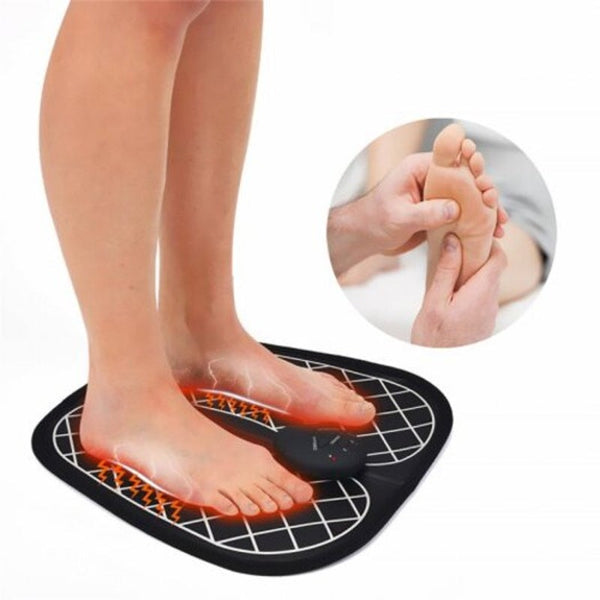 Electric Foot Massager Pad Feet Muscle Stimulator Mat Improve Blood Circulation Alleviate Pain Care Black Massagers