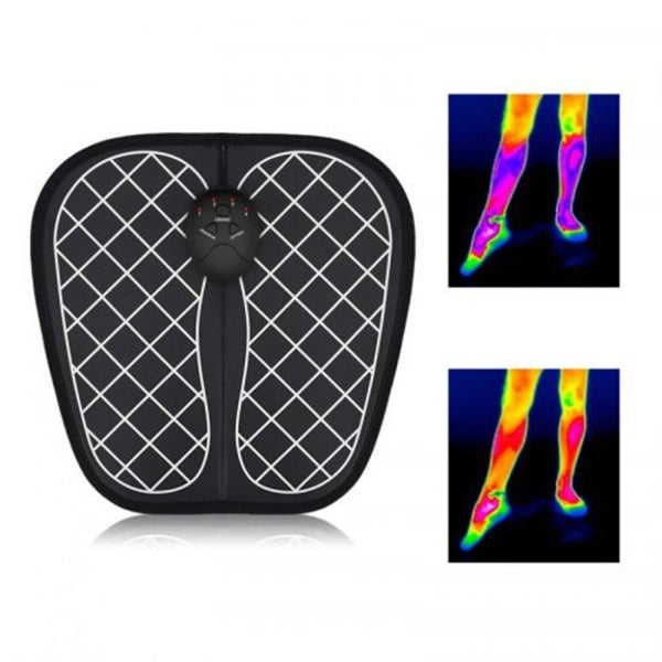 Electric Foot Massager Pad Feet Muscle Stimulator Mat Improve Blood Circulation Alleviate Pain Care Black Massagers